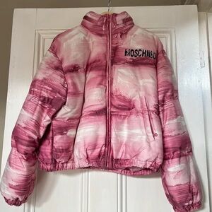 Moschino Kids Gradient Pink Puffer Jacket